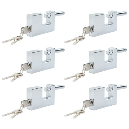 Lucchetto 6 pcs Argento Acciaio | homemem39
