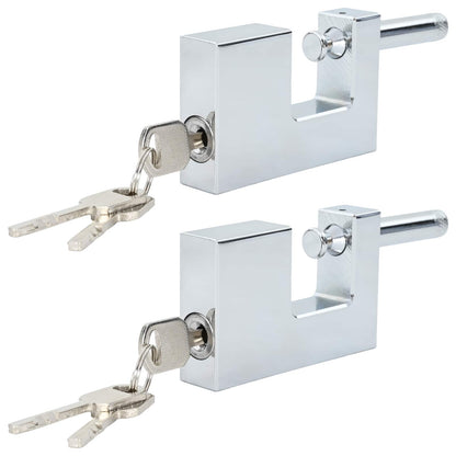 Lucchetto 2 pcs Argento Acciaio | homemem39