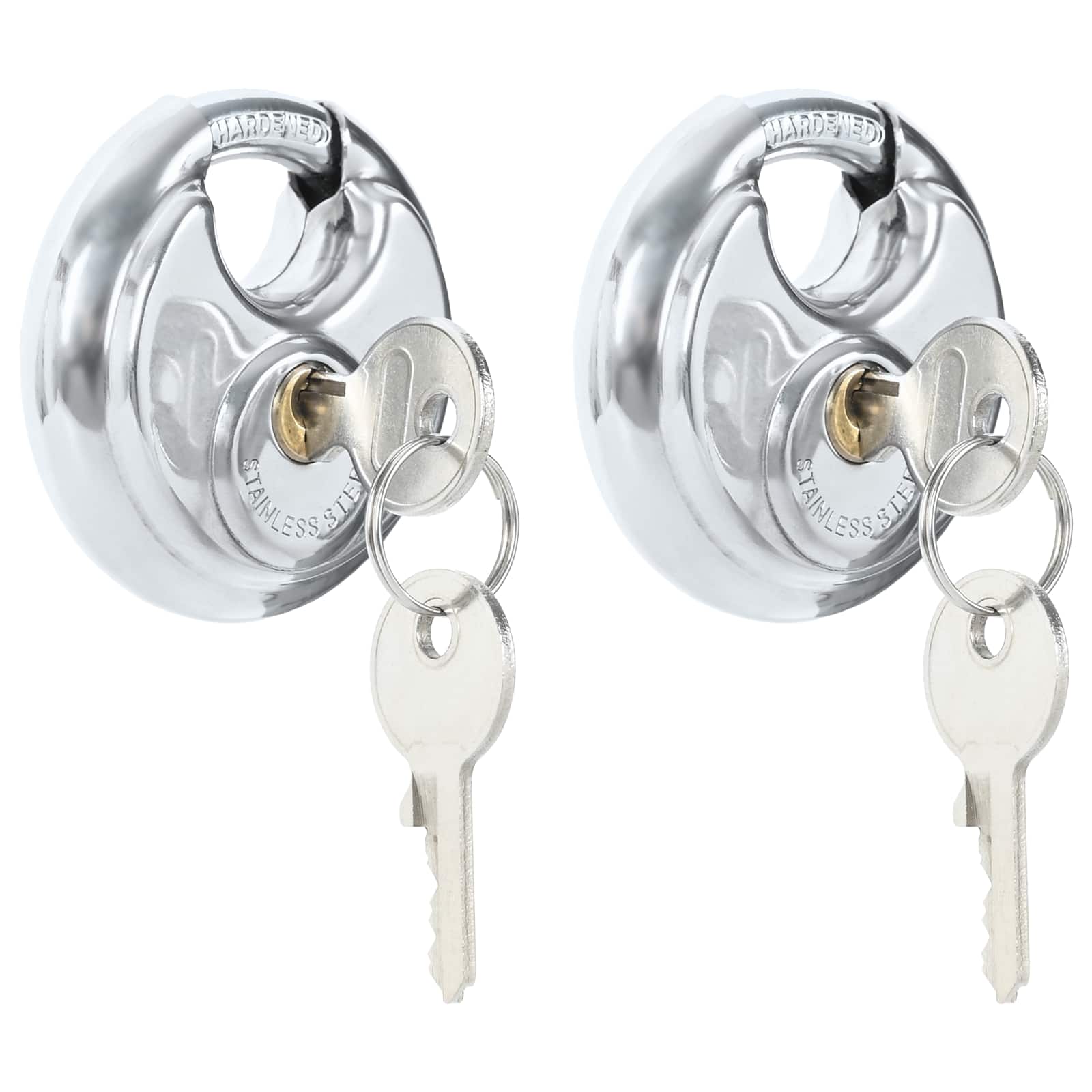Lucchetti Discus con Chiavi 2 pcs Argento 6 x 2.3 x 6 cm | homemem39