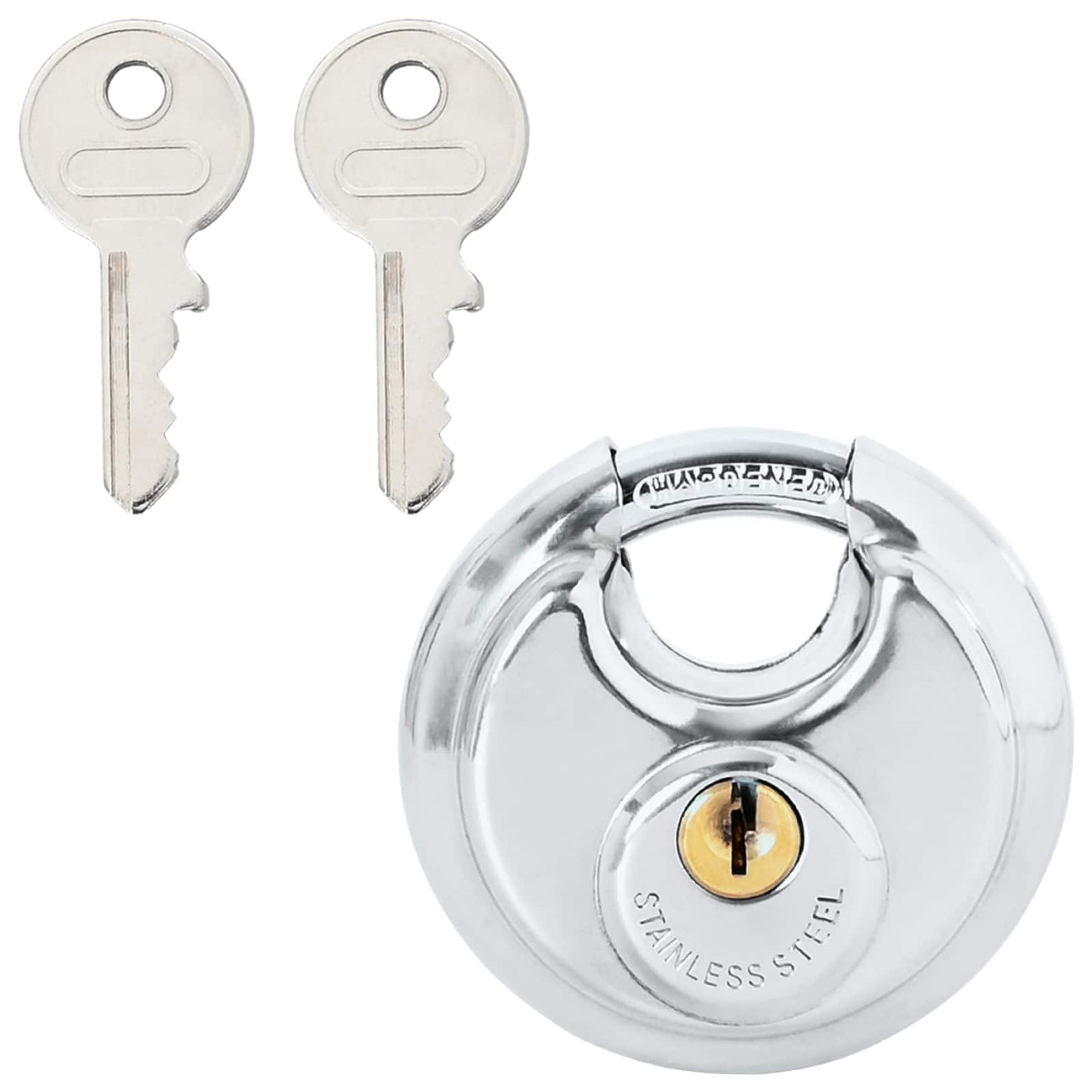 Lucchetti Discus con Chiavi 2 pcs Argento 6 x 2.3 x 6 cm | homemem39
