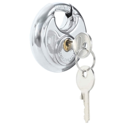 Lucchetti Discus con Chiavi 6 pcs Argento 7 x 2.4 x 7 cm | homemem39