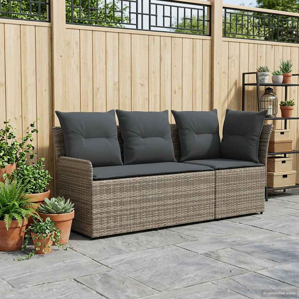 2 pz Divano con braccioli da giardino con divano angolare