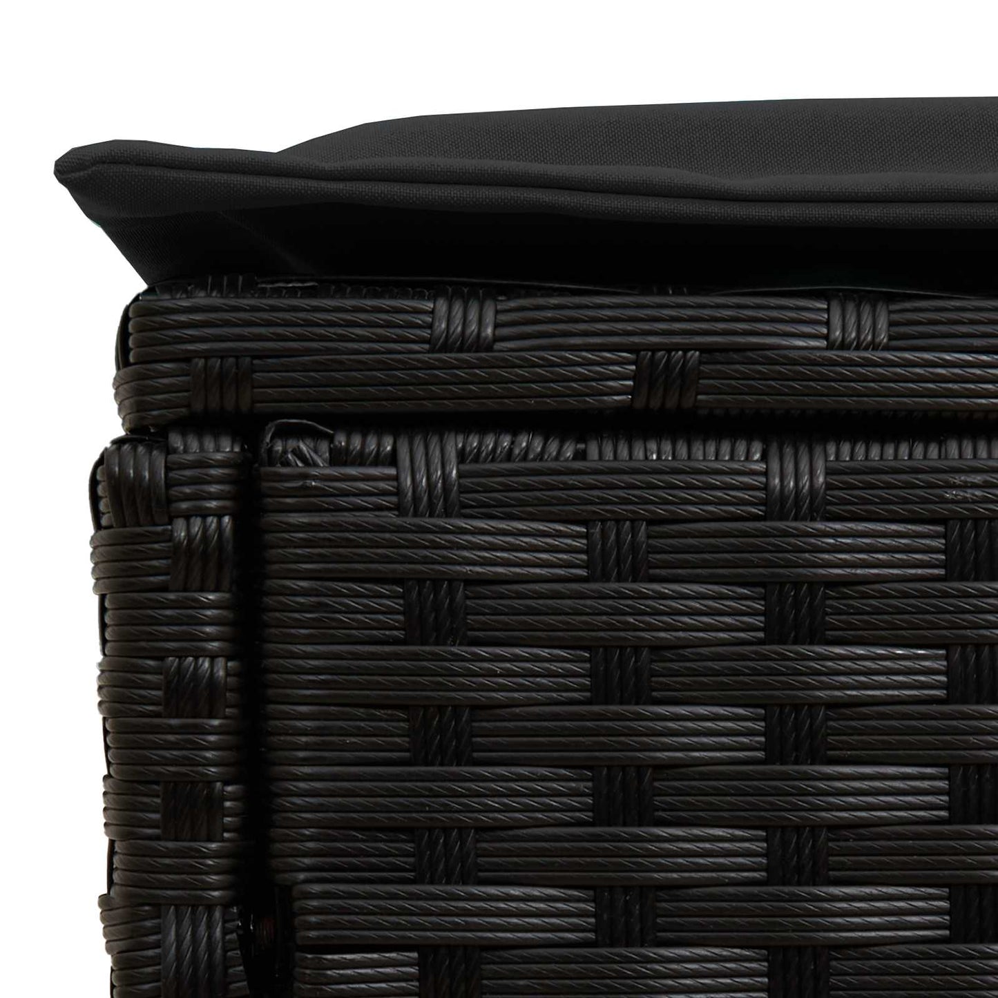 Poggiapiedi da Giardino 2 Pezzo Nero 38 x 38 x 45 cm | homemem39