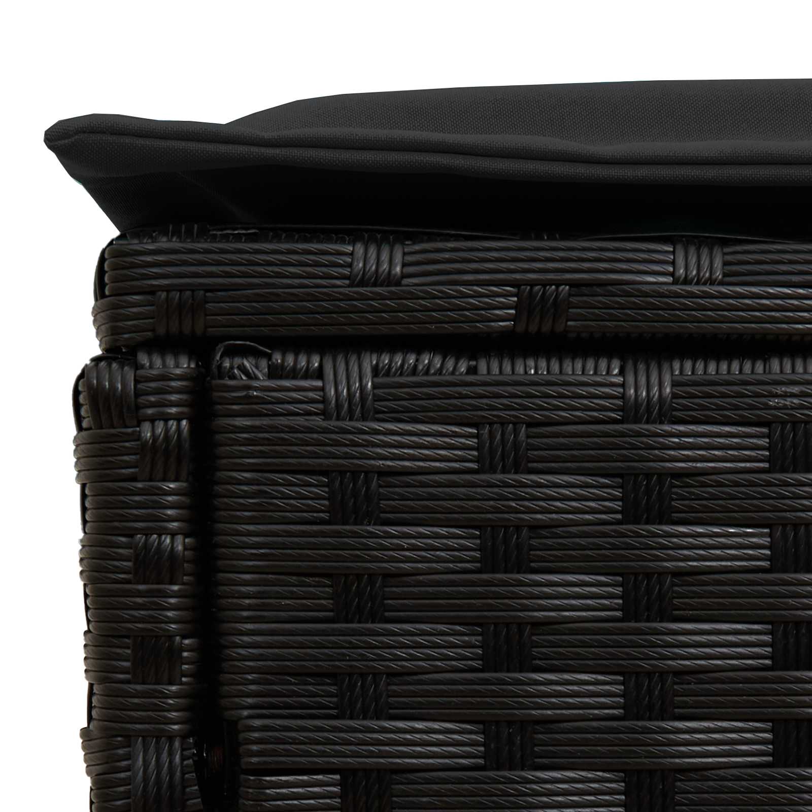 Poggiapiedi da Giardino 2 Pezzo Nero 38 x 38 x 45 cm | homemem39