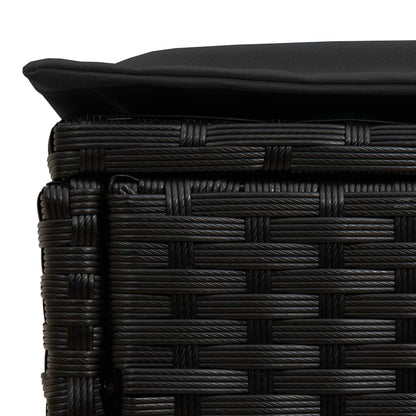 Poggiapiedi da Giardino 2 Pezzo Nero 38 x 38 x 45 cm | homemem39