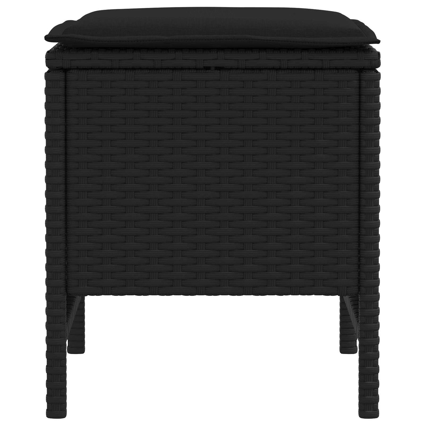 Poggiapiedi da Giardino 2 Pezzo Nero 38 x 38 x 45 cm | homemem39