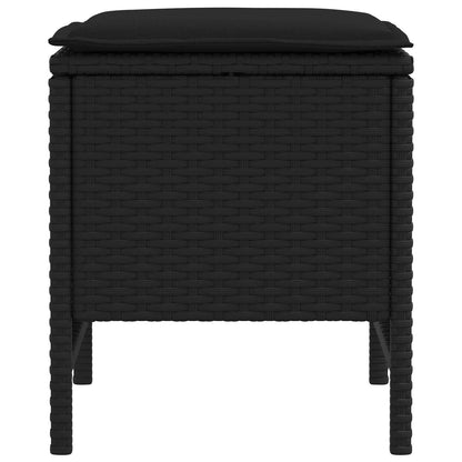 Poggiapiedi da Giardino 2 Pezzo Nero 38 x 38 x 45 cm | homemem39