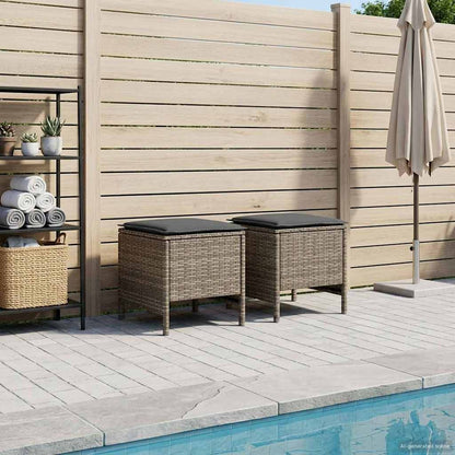 Poggiapiedi da Giardino 2 Pezzo Grigio e Grigio Scuro | homemem39