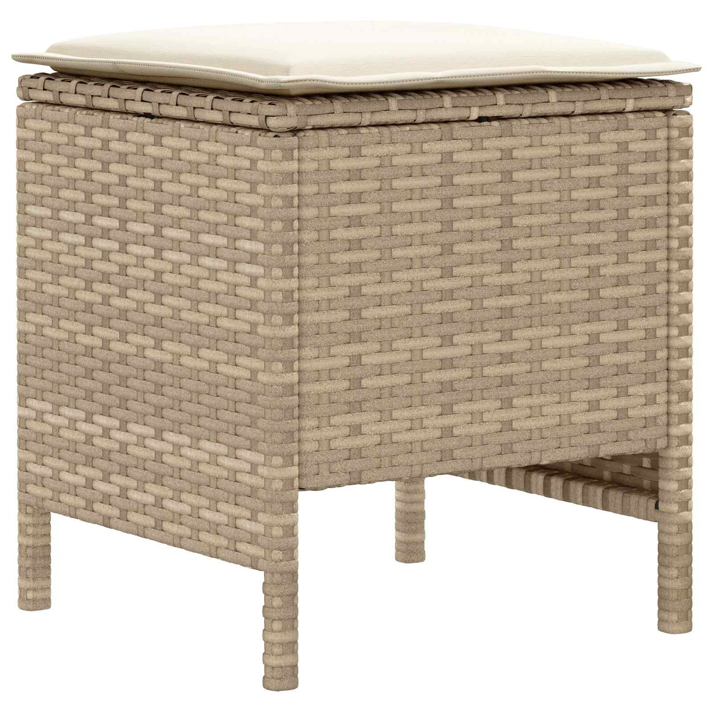 Poggiapiedi da Giardino 2 Pezzo Beige e Crema 38 x 38 x 45 cm | homemem39