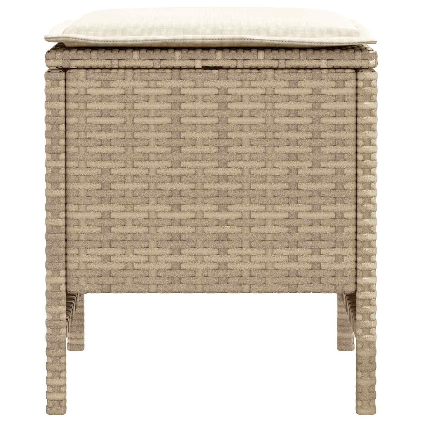 Poggiapiedi da Giardino 2 Pezzo Beige e Crema 38 x 38 x 45 cm | homemem39