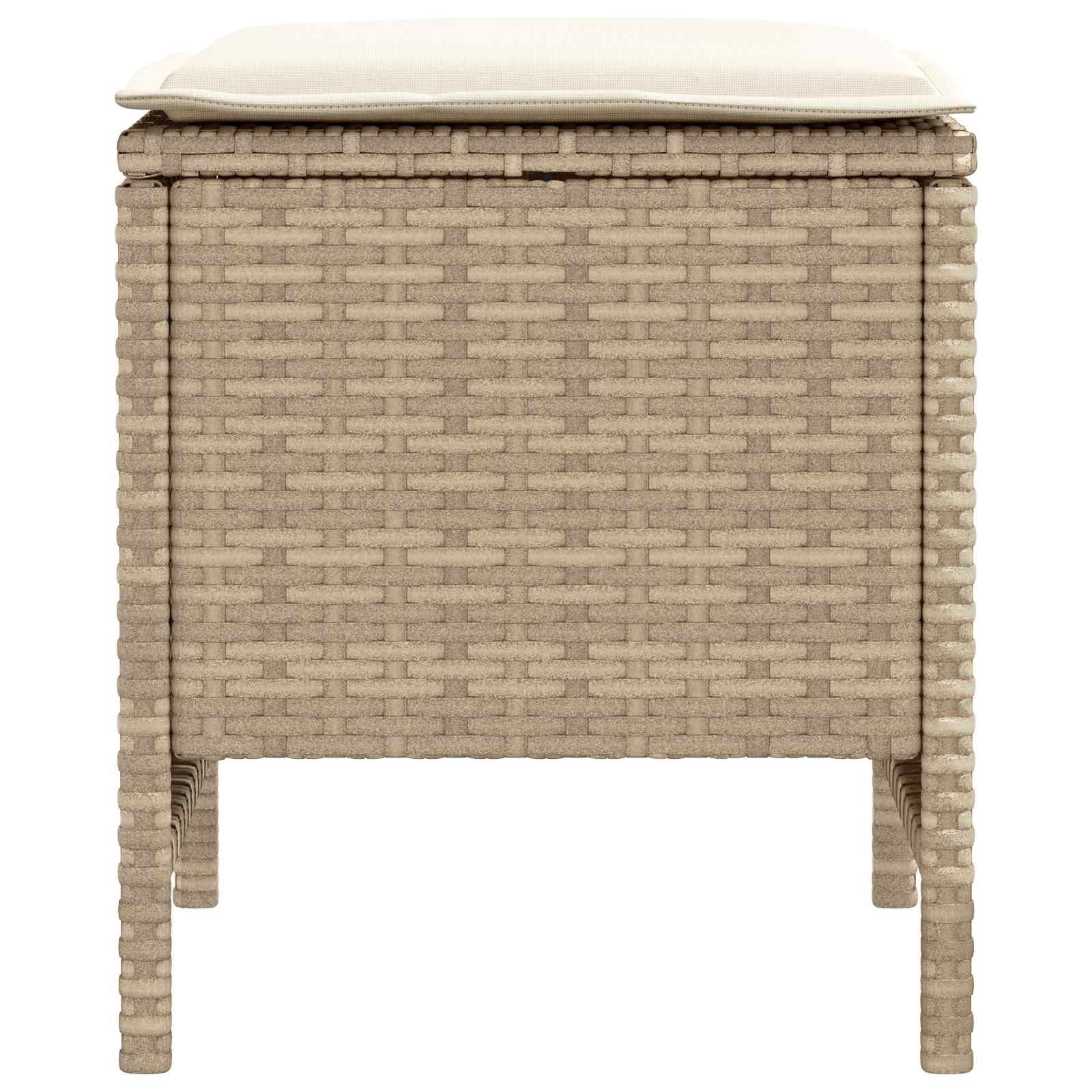 Poggiapiedi da Giardino 2 Pezzo Beige e Crema 38 x 38 x 45 cm | homemem39