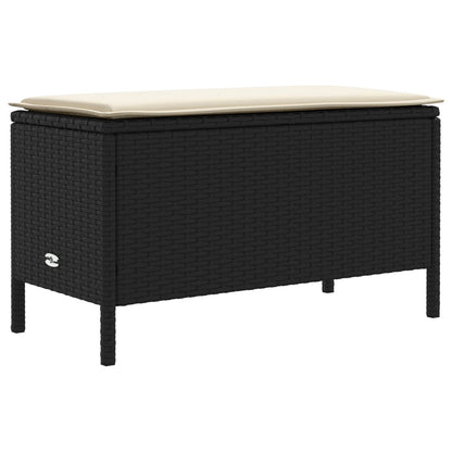 Poggiapiedi da Giardino Nero e Crema 80 x 38 x 45 cm