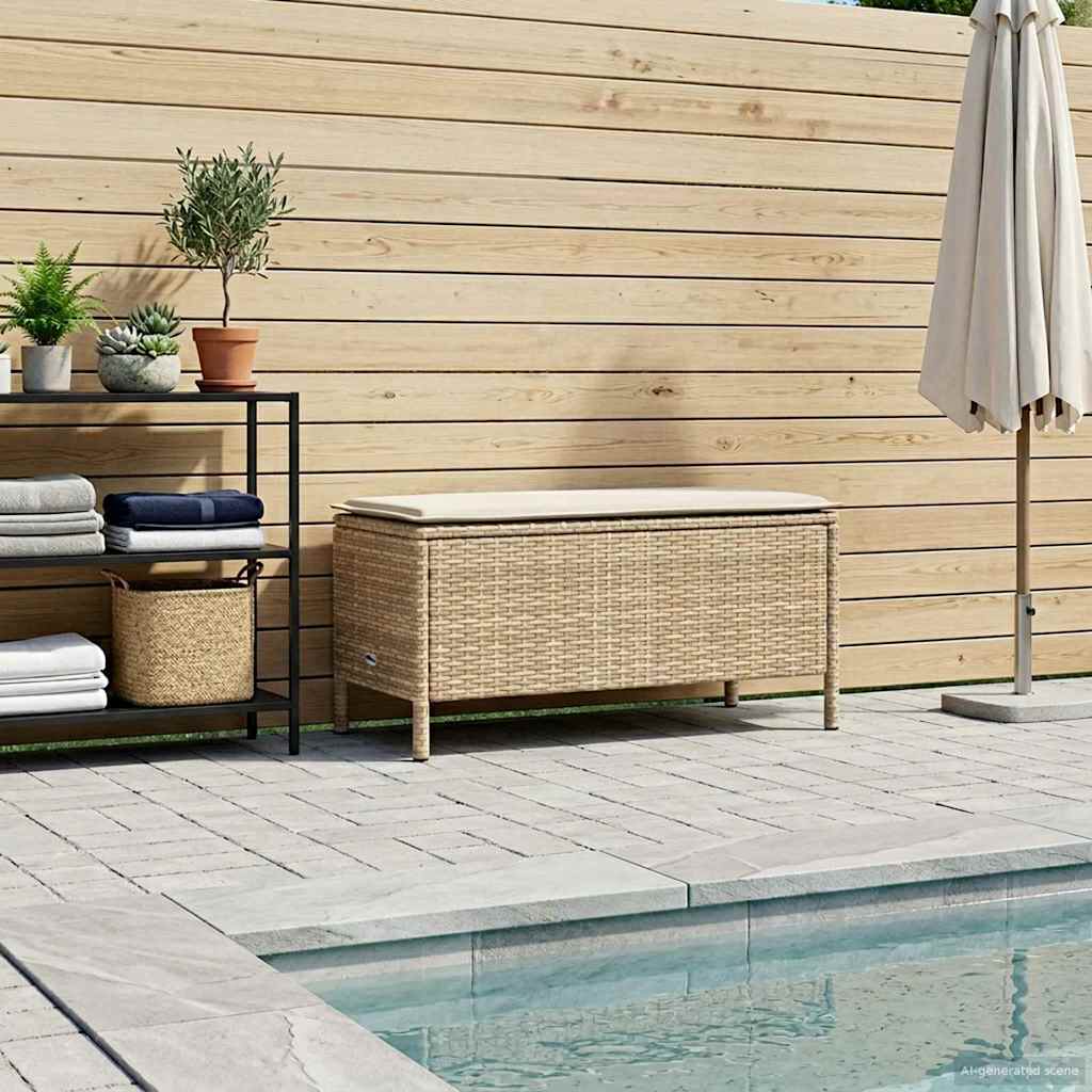 Poggiapiedi da Giardino Beige e Crema 80 x 38 x 42 cm | homemem39