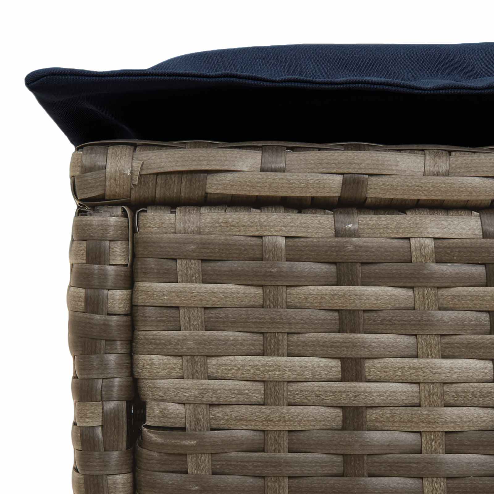 Poggiapiedi da Giardino Grigio e Blu Navy 80 x 38 x 42 cm | homemem39