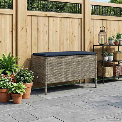Poggiapiedi da Giardino Grigio e Blu Navy 80 x 38 x 42 cm | homemem39
