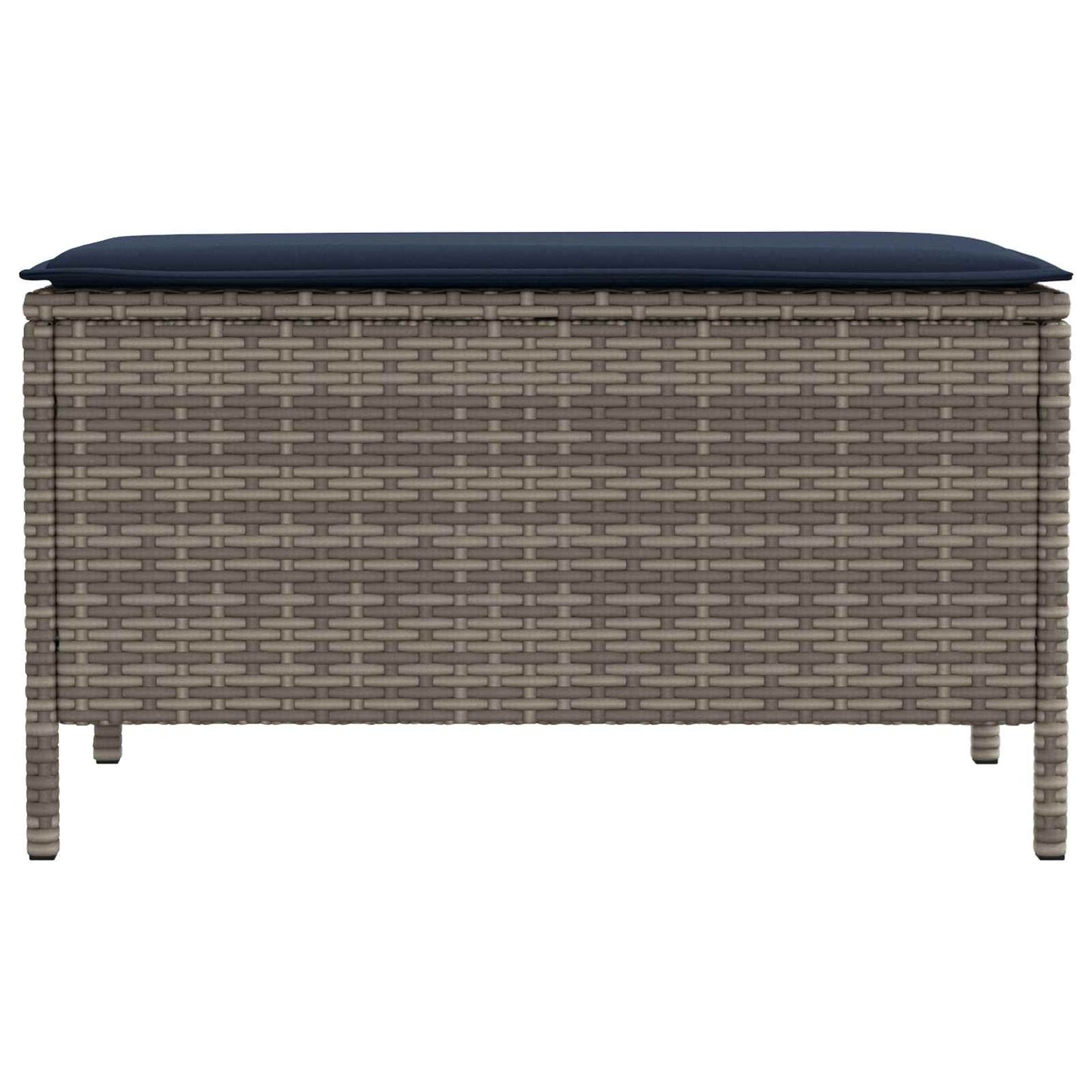 Poggiapiedi da Giardino Grigio e Blu Navy 80 x 38 x 42 cm | homemem39