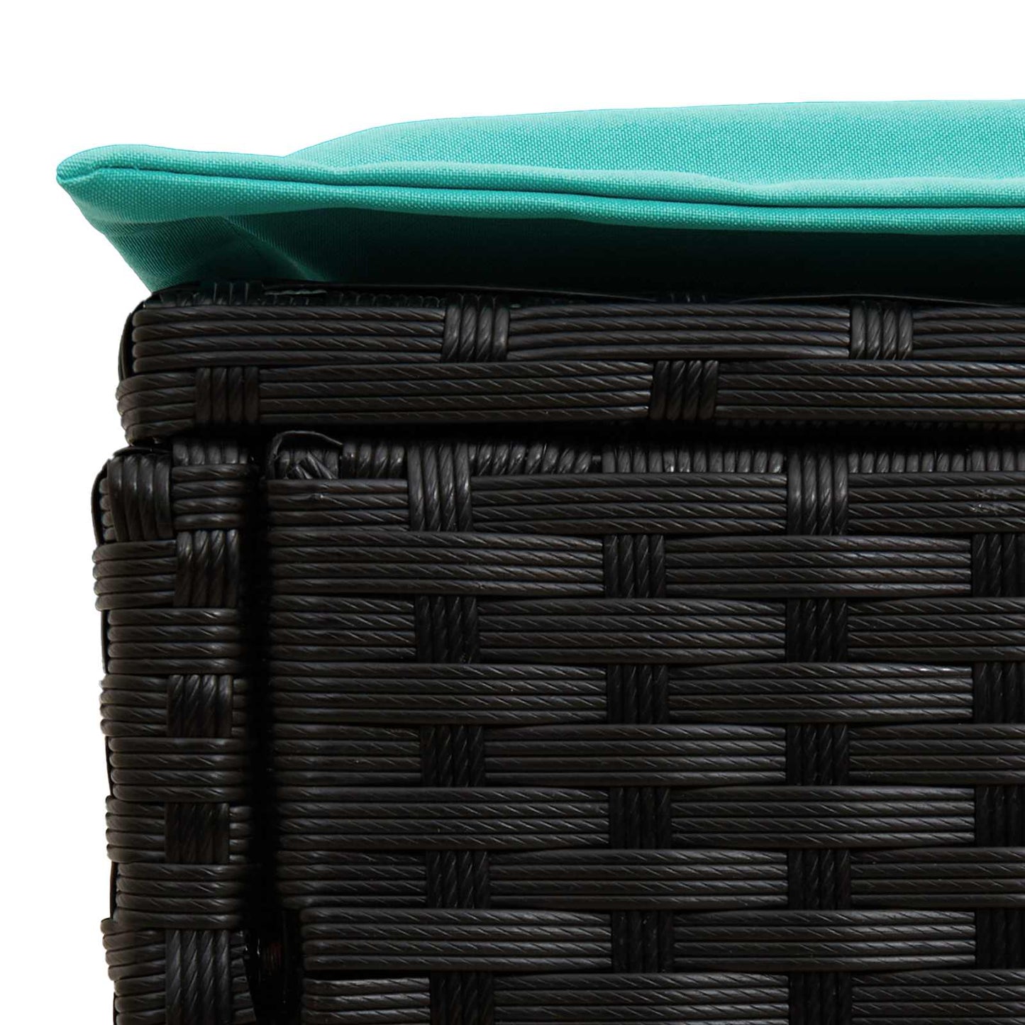 Poggiapiedi da Giardino Nero e Turchese 80 x 38 x 42 cm | homemem39