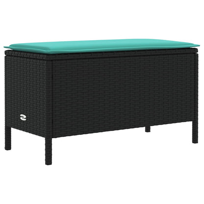 Poggiapiedi da Giardino Nero e Turchese 80 x 38 x 42 cm | homemem39