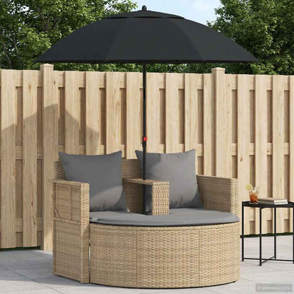 Divano da giardino 8 pcs Beige e Grigio Chiaro polyrattan