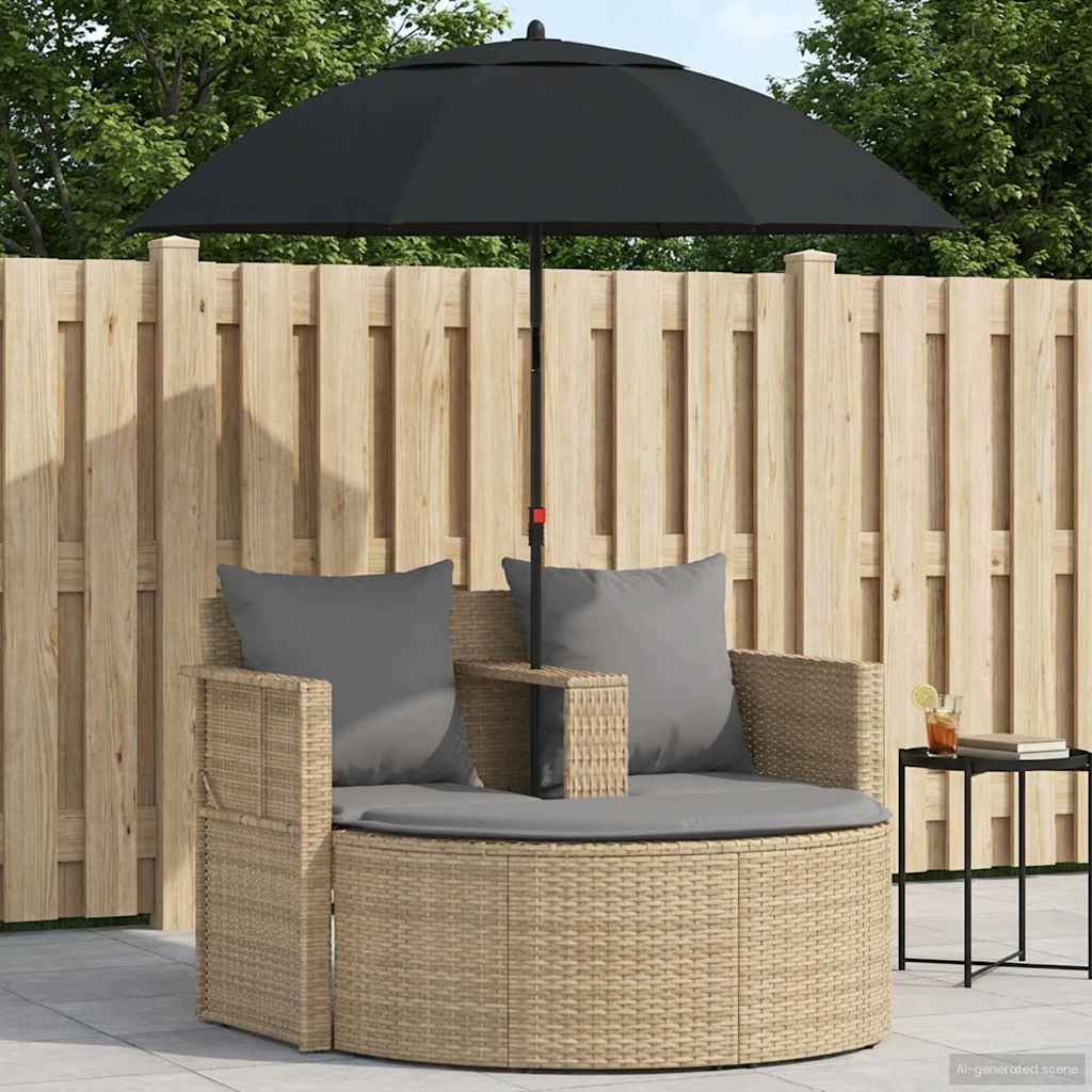 Divano da giardino 8 pcs Beige e Grigio Chiaro polyrattan | homemem39