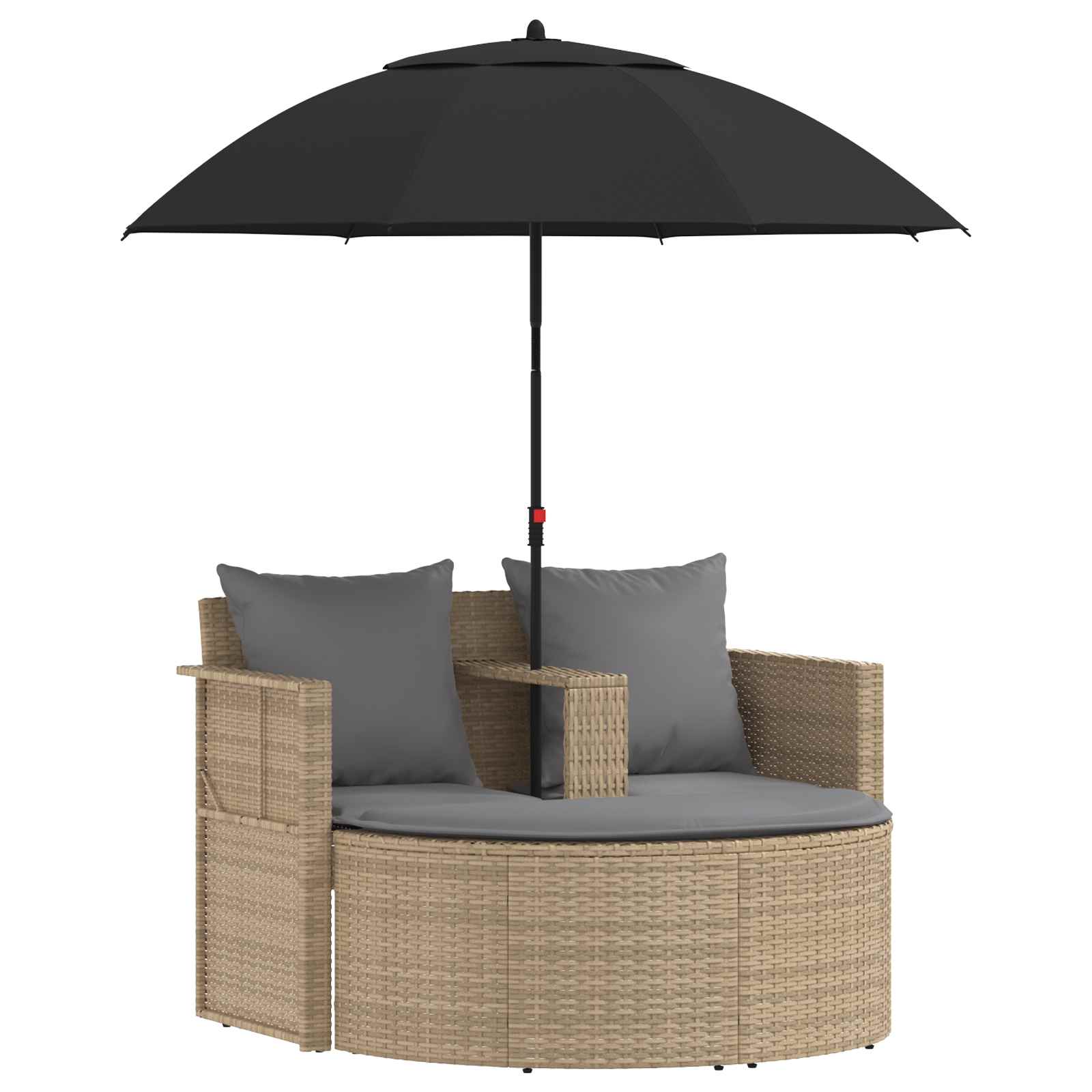 Divano da giardino 8 pcs Beige e Grigio Chiaro polyrattan | homemem39