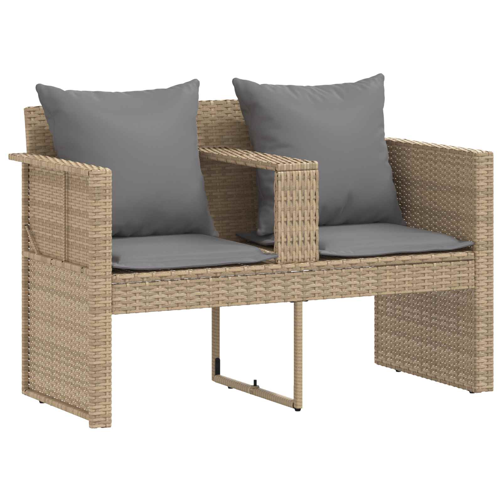 Divano da giardino 8 pcs Beige e Grigio Chiaro polyrattan | homemem39