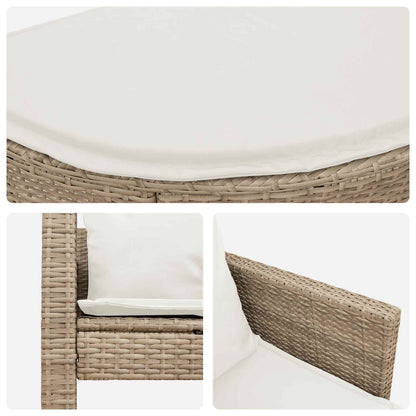 Divano da giardino 8 pcs Beige e Bianco Crema polyrattan | homemem39