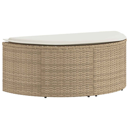 Divano da giardino 8 pcs Beige e Bianco Crema polyrattan