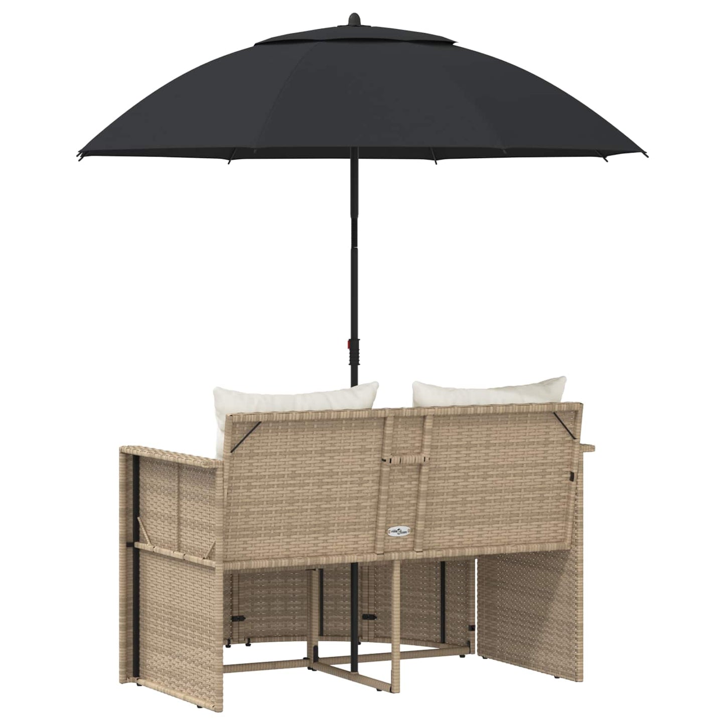 Divano da giardino 8 pcs Beige e Bianco Crema polyrattan | homemem39