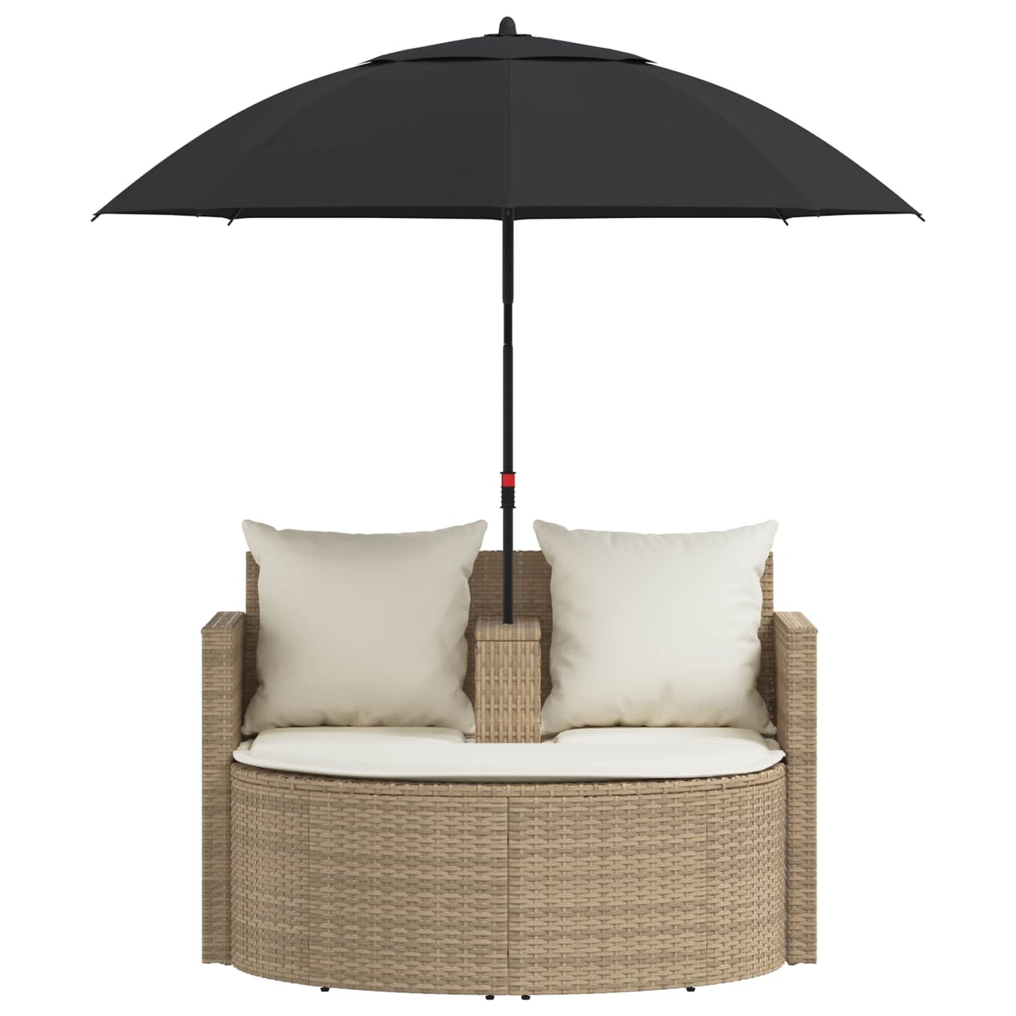 Divano da giardino 8 pcs Beige e Bianco Crema polyrattan