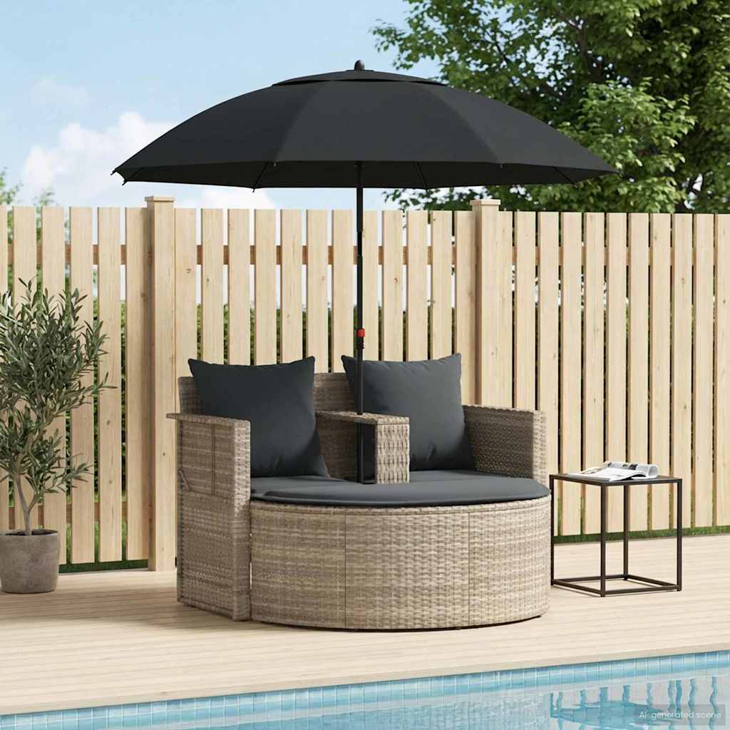 Divano da giardino 8 pcs Grigio chiaro e grigio scuro