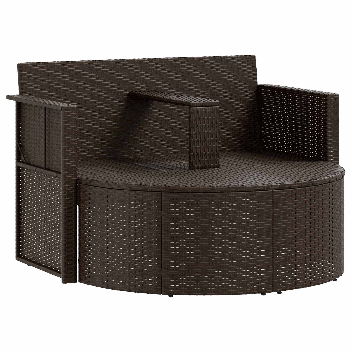 Divano da giardino Marrone e Rosso 168 x 168 x 180 cm | homemem39