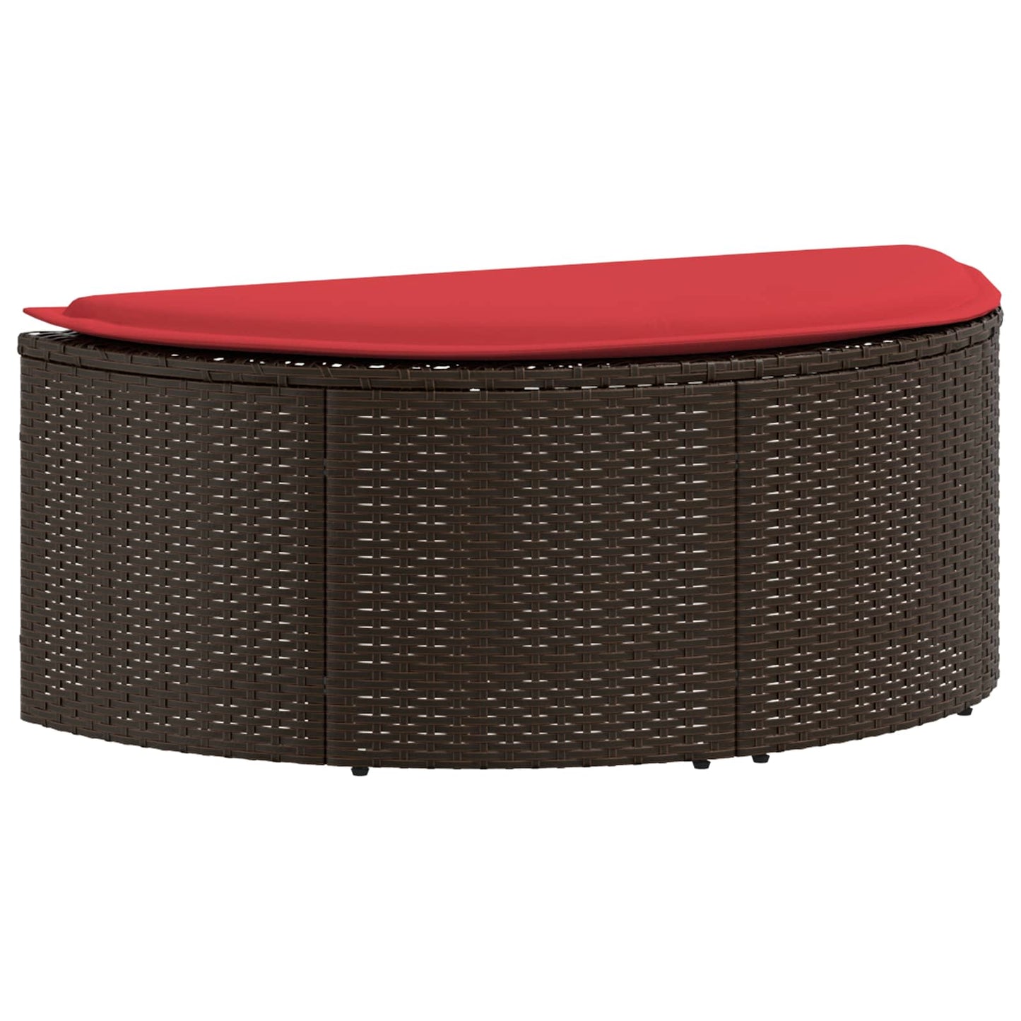 Divano da giardino Marrone e Rosso 168 x 168 x 180 cm | homemem39