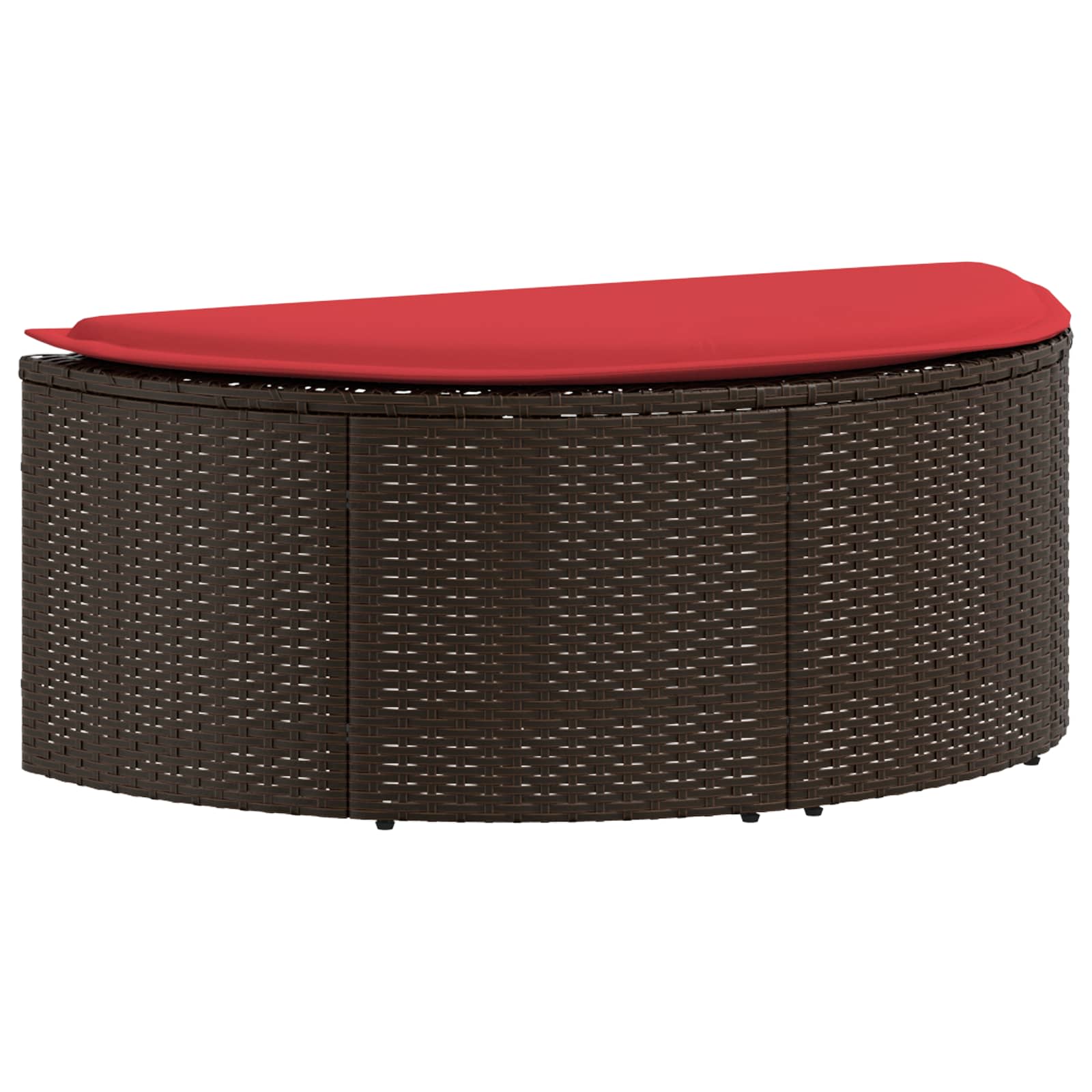 Divano da giardino Marrone e Rosso 168 x 168 x 180 cm | homemem39