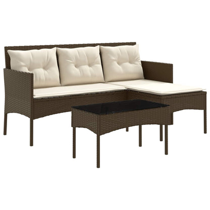 Set Divano da Giardino con cuscino 2 pcs polyrattan | homemem39