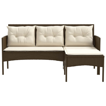 Set Divano da Giardino con cuscino 2 pcs polyrattan | homemem39