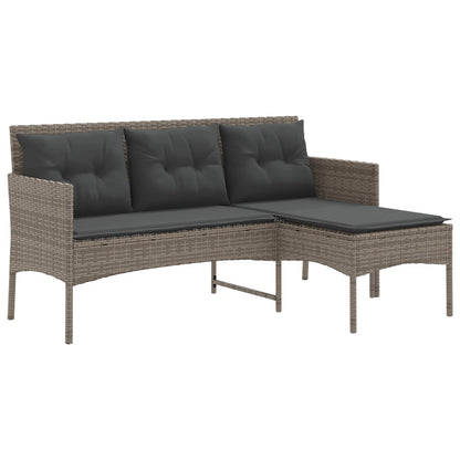 Set Divano da Giardino con cuscino 2 pcs polyrattan | homemem39