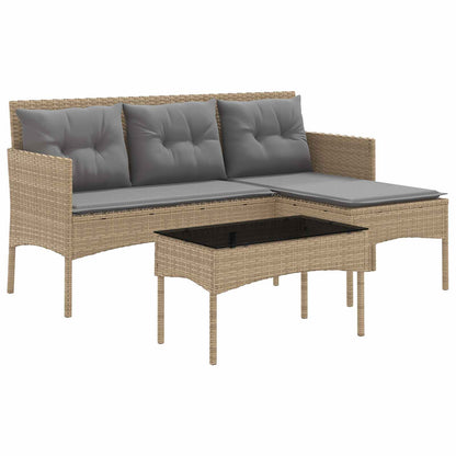 Set Divano da Giardino con cuscino 2 pcs polyrattan | homemem39