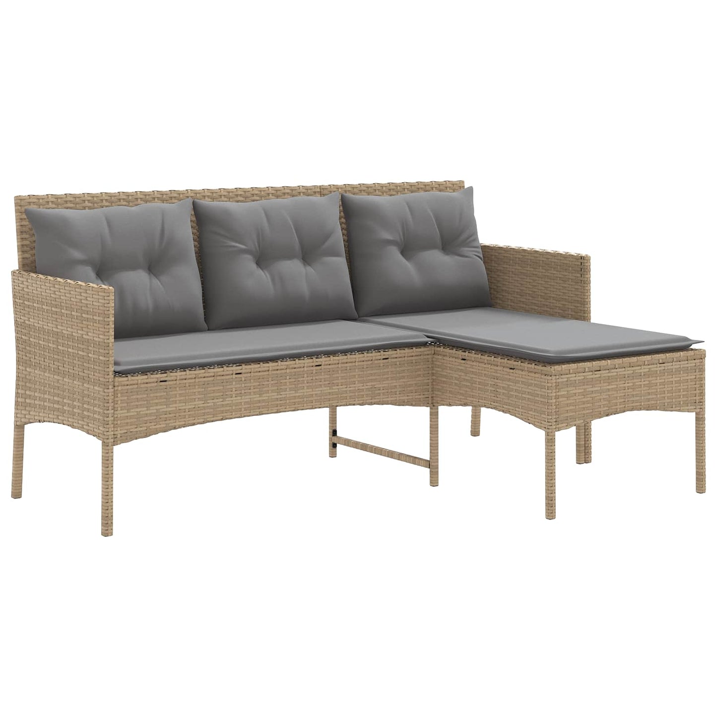 Set Divano da Giardino con cuscino 2 pcs polyrattan | homemem39