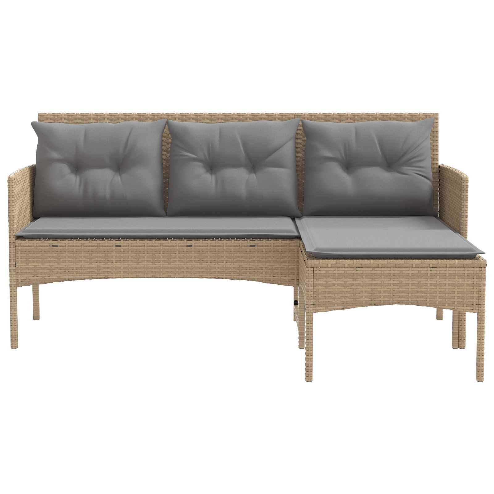 Set Divano da Giardino con cuscino 2 pcs polyrattan | homemem39