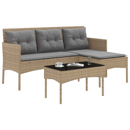 Set Divano da Giardino con cuscino 2 pcs polyrattan | homemem39