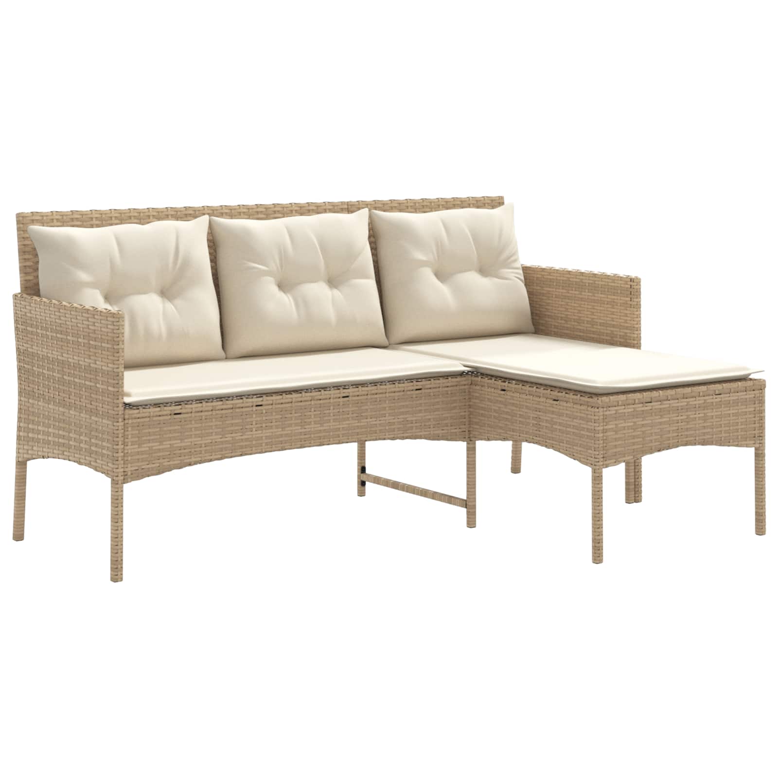 Set Divano da Giardino con cuscino 2 pcs polyrattan | homemem39