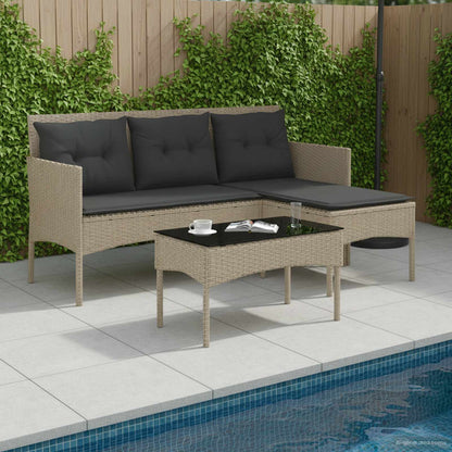Set Divano da Giardino con cuscino 2 pcs polyrattan | homemem39