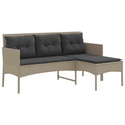 Set Divano da Giardino con cuscino 2 pcs polyrattan | homemem39