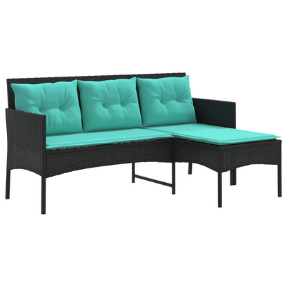 Set Divano da Giardino con cuscino 2 pcs polyrattan | homemem39