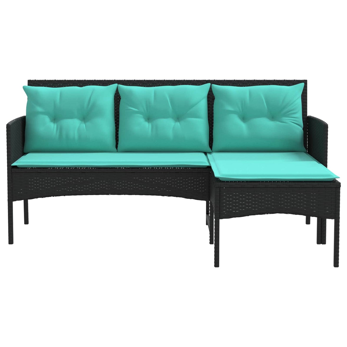 Set Divano da Giardino con cuscino 2 pcs polyrattan | homemem39