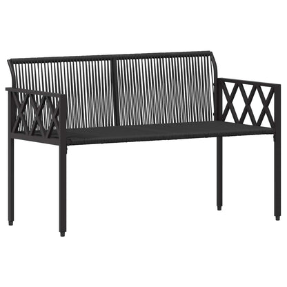 Set Mobili da Esterno 4 pcs Nero e Bianco Crema polyrattan | homemem39