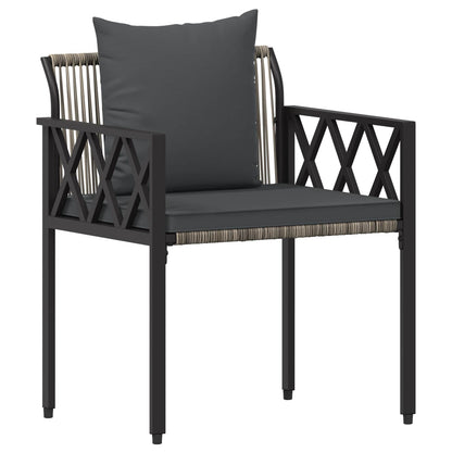 Set Mobili da Esterno 4 pcs Grigio e Grigio Scuro polyrattan | homemem39
