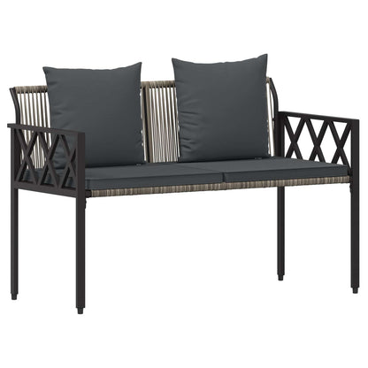 Set Mobili da Esterno 4 pcs Grigio e Grigio Scuro polyrattan | homemem39