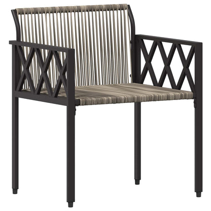 Set Mobili da Esterno 4 pcs Grigio e Grigio Scuro polyrattan | homemem39